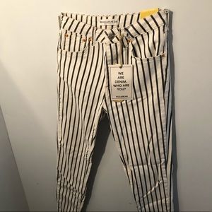 PULL&BEAR striped skinny jeans